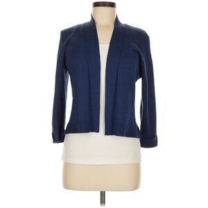 NEW 89th + Madison Blue Cropped Long Sleeve Lightweight Cardigan Sweater, Medium